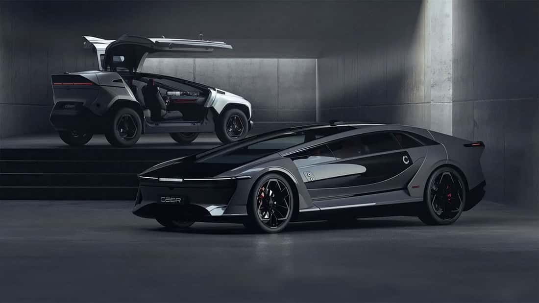 Ceer Exobot SUV und Limousine: Elektro-Keil mit BMW- und Rimac-Genen