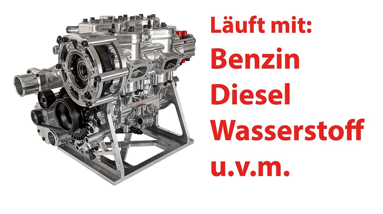 Alpha-Otto Zweitakt Kompressor Verbrennungsmotor Prototyp