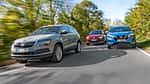 Nissan Qashqai 1.6 DIG-T Tekna+, Skoda Karoq 1.5 TSI ACT Style, VW Tiguan 1.4 TSI ACT Comfortline, Exterieur