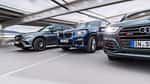 Audi SQ5 3.0 TFSI Quattro, BMW X3 M40i xDrive, Mercedes-AMG GLC 43 4Matic, Exterieur Front