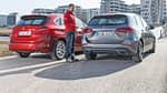Mercedes B200d, BMW 218d Active Tourer