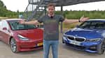 Tesla Model 3 gegen BMW 330i