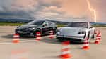 Porsche Taycan Turbo S, Tesla Model S P100D 4X4, Exterieur