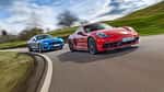 Ford Mustang Coupé V8 Mach 1, Porsche 718 Cayman GTS 4.0