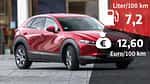 08/2021, Kosten und Realverbrauch Mazda CX-30 Skyactiv-G 2.0 M Selection