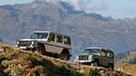 Land Rover Defender 90 TD4 und Mercedes-Benz G 280 CDI Edition Pur in den Alpen unterwegs