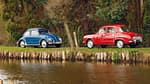 Renault Dauphine, Baujahr 1959; VW 1200 Export, Baujahr 1960