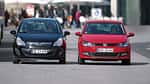 Opel Corsa 1.3 CDTi ECOFLEX, VW Polo 1.6 TDI BMT, beide Fahrzeuge, Frontansicht