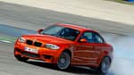BMW 1er M Coupe, Frontansicht, Driften, Rauch