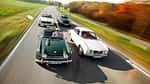 Triumph TR 4A, Mercedes 280 SL, Citroen D Super 5, Alfa Romeo 1750 GTV