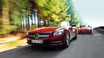 Mercedes SL 500, Porsche 911 Carrera S Cabrio, Frontansicht