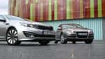 Kia Optima 1.7 CRDi Spirit, Renault Laguna Energy dCi 150, Front