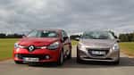 Peugeot 208 82 Vti, Renault Clio TCe 90, Frontansicht