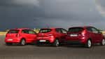 Ford Fiesta 1.0 EcoBoost, Renault Clio TCe 90, VW Polo 1.2 TSI BMT, Seitenansicht