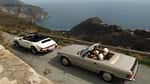 Mercedes 500 SL, Porsche 911 Carrera Cabriolet, Seitenansicht