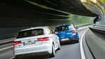 Audi S3, BMW M135i xDrive, Heckansicht