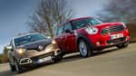 Renault Captur dCi 90, Mini One D Countryman, Frontansicht
