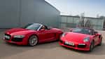 Audi R8 Spyder 5.2 FSI Quattro, Porsche 911 Turbo Cabriolet, Frontansicht