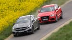 Audi RS Q3, Mercedes GLA 45 AMG, Frontansicht
