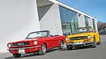 Ford Mustang, Triumph TR6, Frontansicht