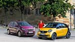 Peugeot 108 VTi 68, Smart Forfour 1.0, Seitenansicht