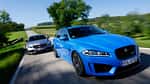 Jaguar XFR-S Sportbrake, Mercedes CLS 63 AMG S Shooting Brake, Frontansicht
