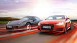Audi TT Coupé 2.0 TFSI, Porsche Cayman, Frontansicht