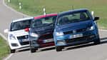 Ford Fiesta Black Edition, Suzuki Swift Sport, VW Polo Blue GT, Frontansicht