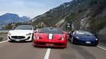 Ferrari 458 Speciale A, Lamborghini Aventador Roadster, Maserati Gran Cabrio MC