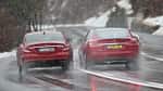 Tesla Model S P85D, Mercedes CLS 63 AMG S 4Matic, Heckansicht