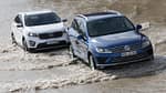 VW Touareg V6 TDI BMT SGR, Kia Sorento 2.2 CRDi, Frontansicht
