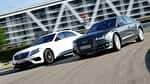 Audi S8, Mercedes S 63 4Matic, Frontansicht