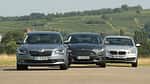 BMW 520d, Ford Mondeo 2.0 TDCI, Skoda Superb 2.0 TDI, Frontansicht