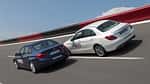 BMW 340i, Mercedes C400 4Matic, Heckansicht