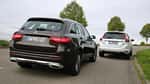 Mercedes GLC 250 d 4Matic, Volvo XC60 D5 AWD, Heckansicht