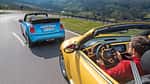 Mini Cooper Cabrio, VW Beetle Cabrio 1.4 TSI, Ausfahrt
