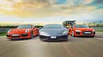 Porsche 911 Turbo S, Lamborghini Huracán LP 610-4, Audi R8 V10 Plus