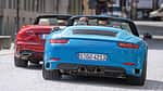 Mercedes SL 400, Porsche 911 Carrera Cabriolet, Heckansicht