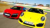Audi R8 V10 5.2 FSI Quattro, Porsche 911 Turbo, spa0414, Vergleich Audi R8 V10 5.2 FSI Quattro, Porsche 911 Turbo, Frontansicht