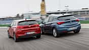 Hyundai i30 1.0 T-GDI, Opel Astra 1.4 DI Turbo, Heckansicht