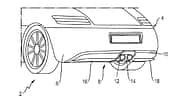 Porsche Patentzeichnungen aktiver Diffusor