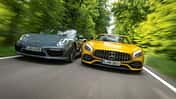 Mercedes-AMG GT C Roadster - Porsche 911 Turbo Cabrio - Sportwagen - Test