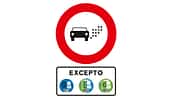 Verkehrsschild Umweltzone Spanien