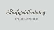Bußgeldkatalog Speisekarte