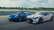 Mercedes-AMG GT Coupe und Porsche 911 Turbo