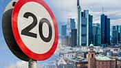 Tempolimit Frankfurt Stadt 20 kmh Geschwindigkeitsbegrenzung 