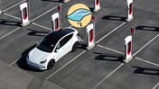 Tesla Supercahrger Nasses Handtuch