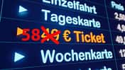 Deutschlandticket 49-Euro-Ticket Anzeige Bahnhof Ticketautomat Symbolbild