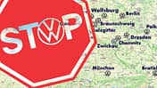 VW Werke Landkarte Stop Schließung Collage