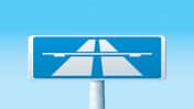 Autobahn Schild breit kurz